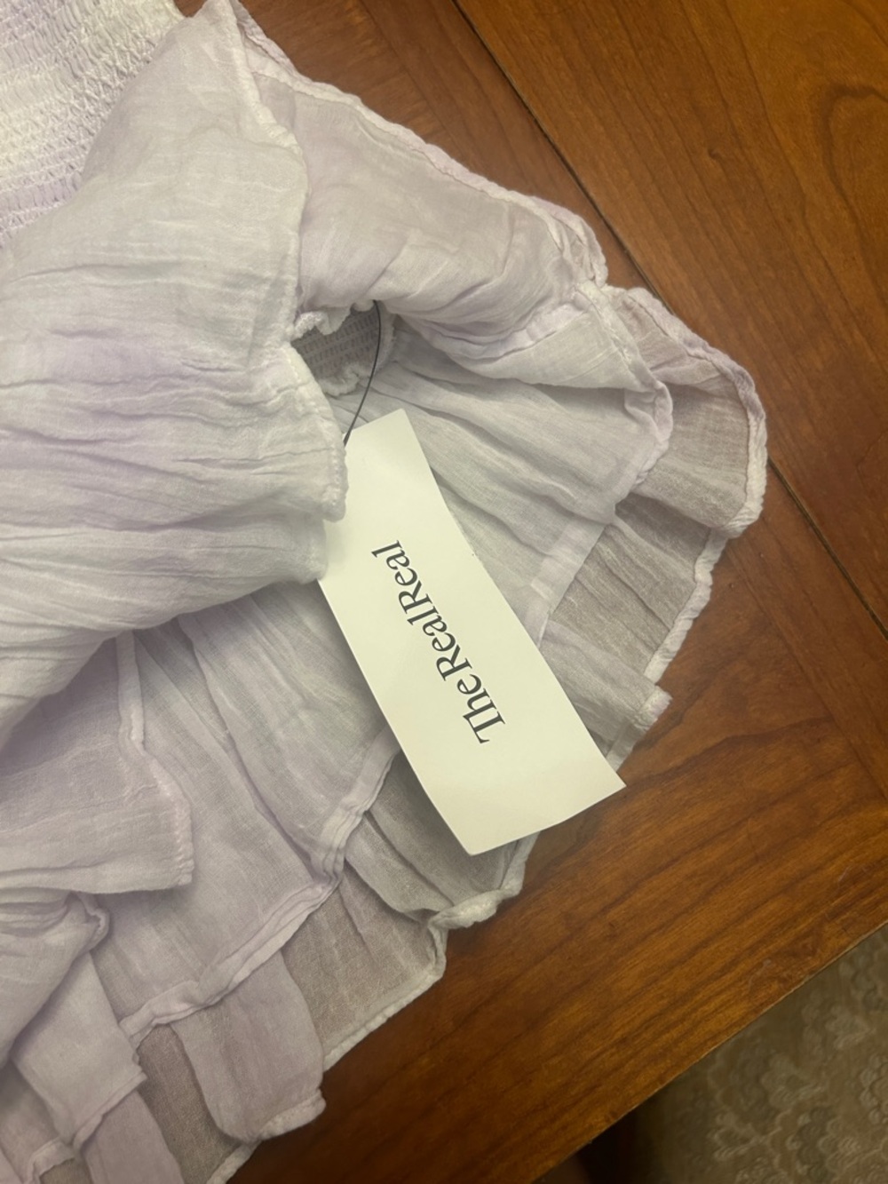 LoveShackFancy Aveline Mini Dress purple white size small - Picture 4 of 6